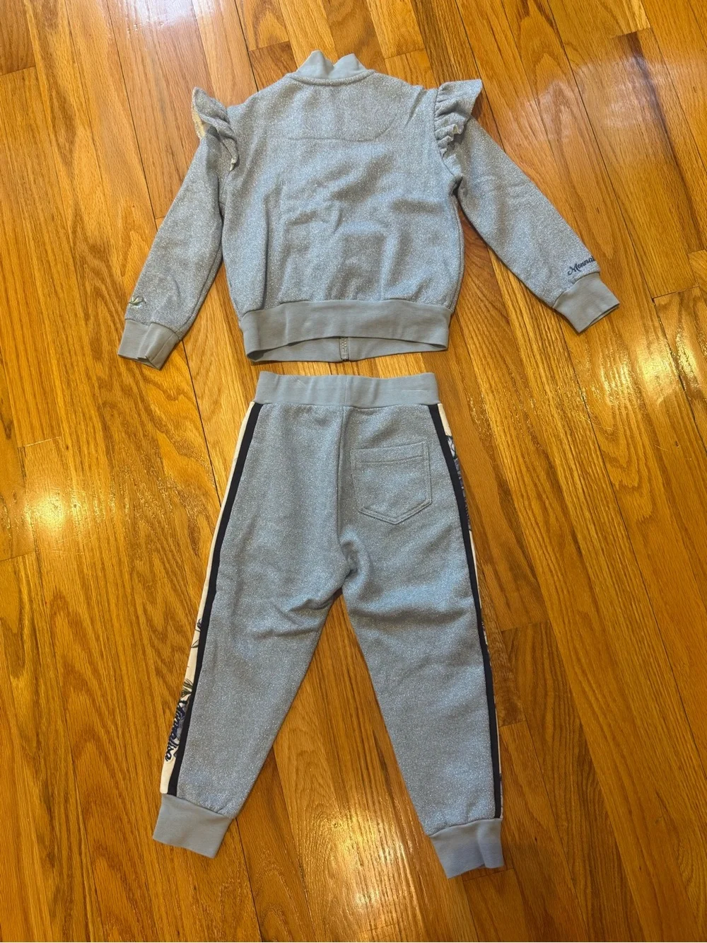 MonnaLisa Light Blue Floral Jogger Set